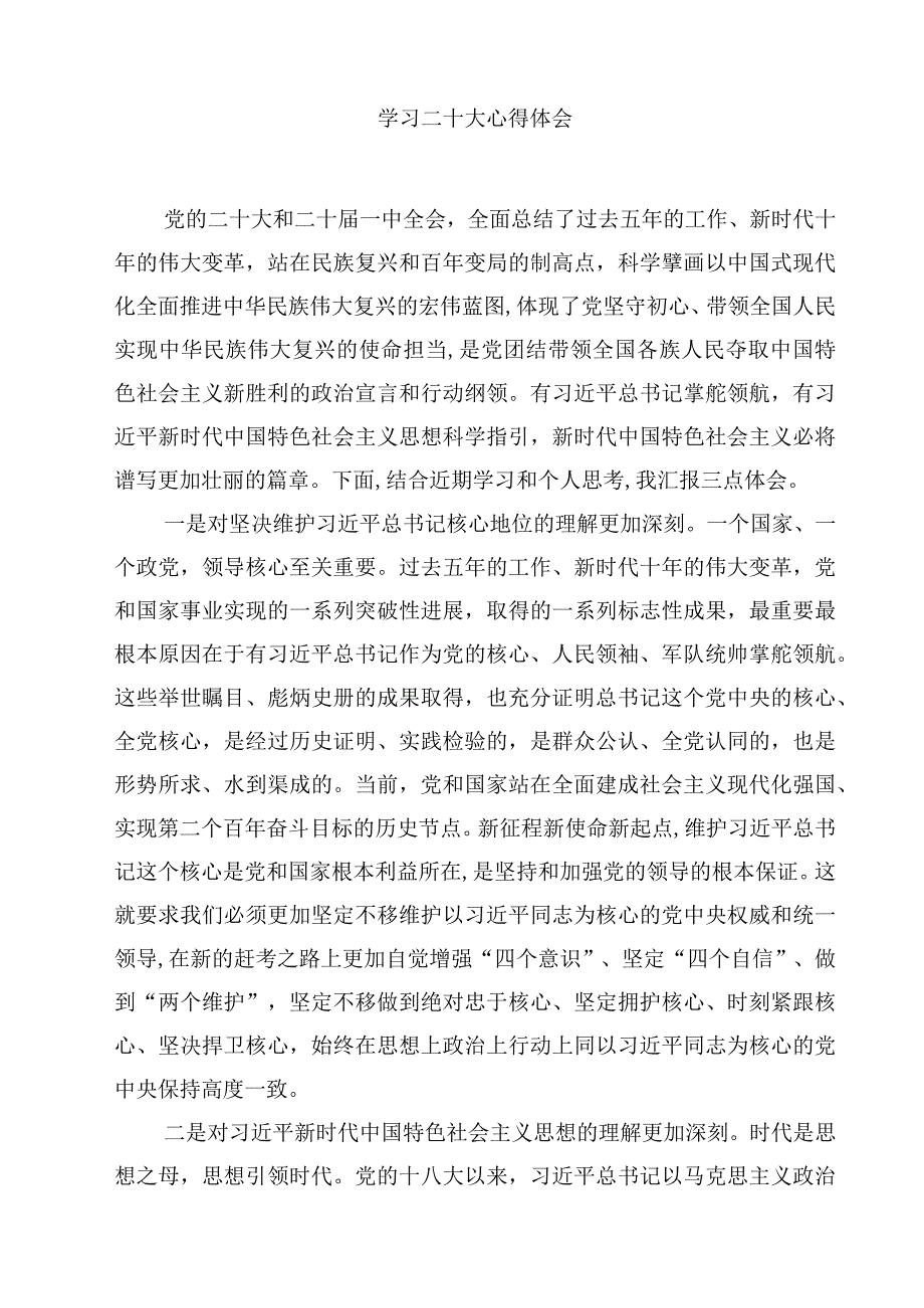 二十大心得体会精选共四篇.docx_第3页