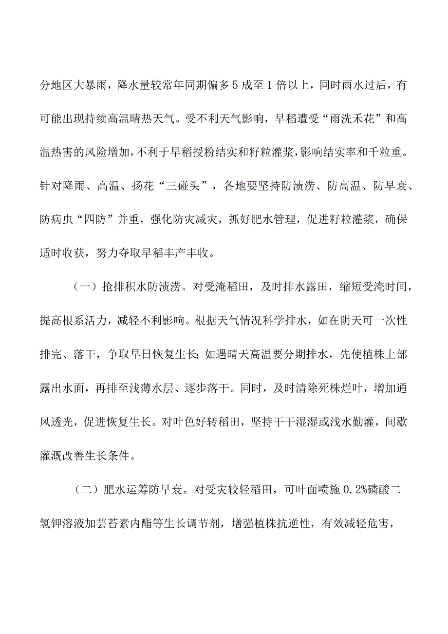 2023年度全国早稻应对雨洗禾花防灾害促灌浆技术要求.docx_第2页