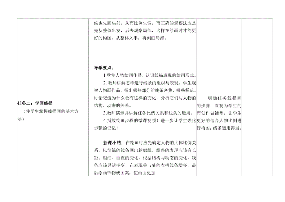 《第9课 难忘的朋友》教学设计 表格式 人教版三年级美术下册.docx_第3页