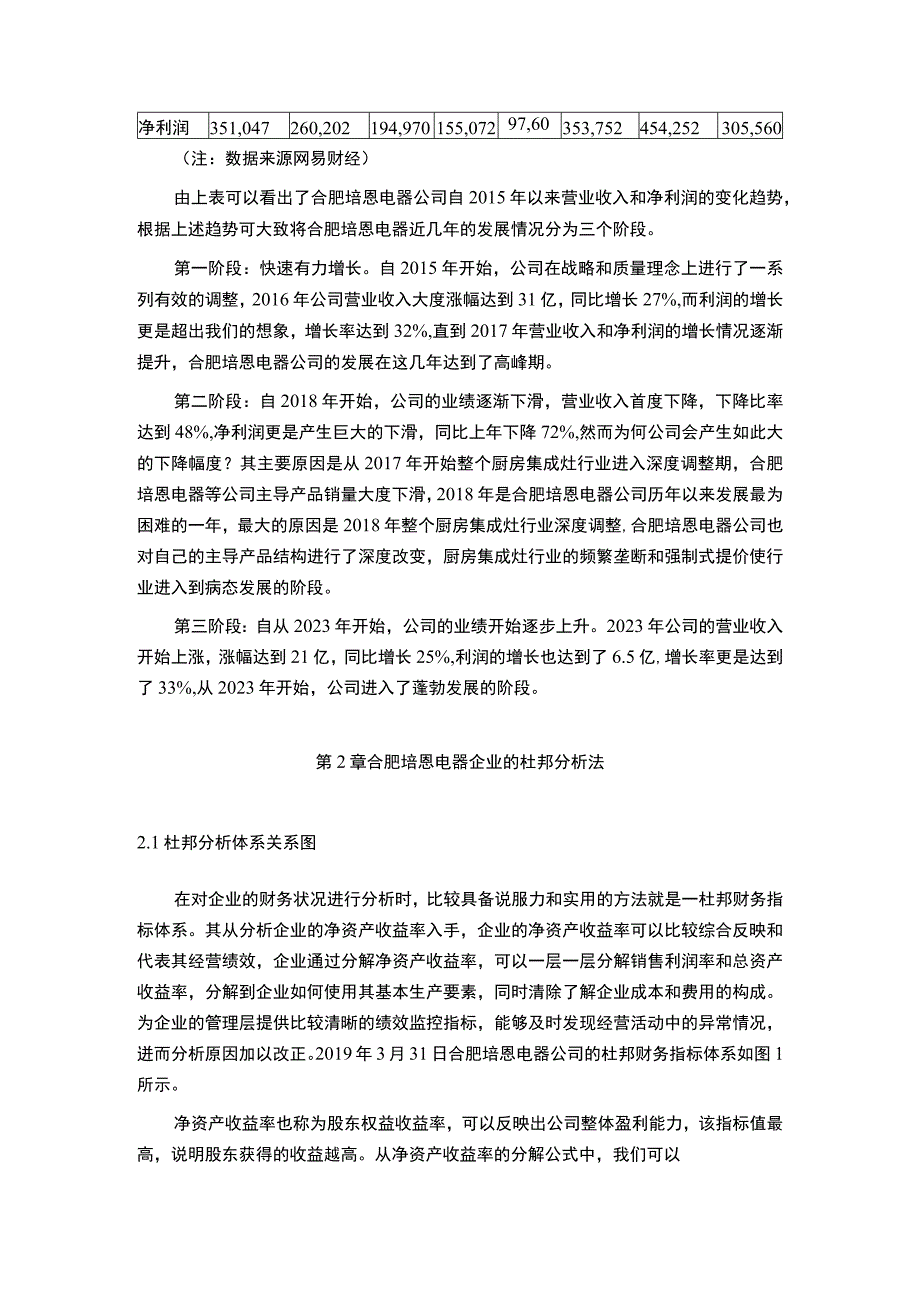 2023《基于杜邦分析法的合肥培恩电器财务分析》.docx_第2页