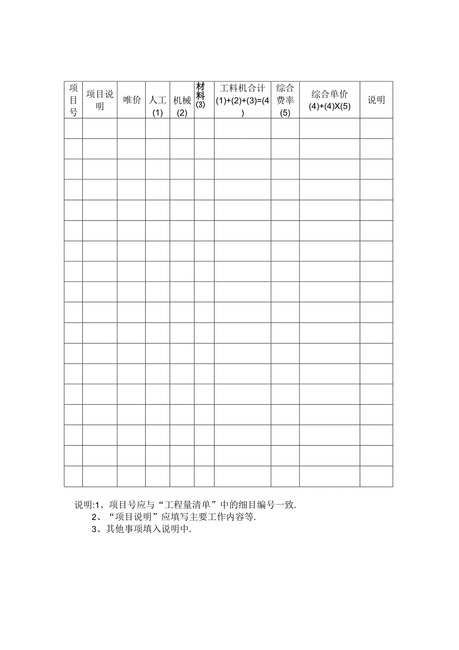 单价分析表工程文档范本.docx_第2页