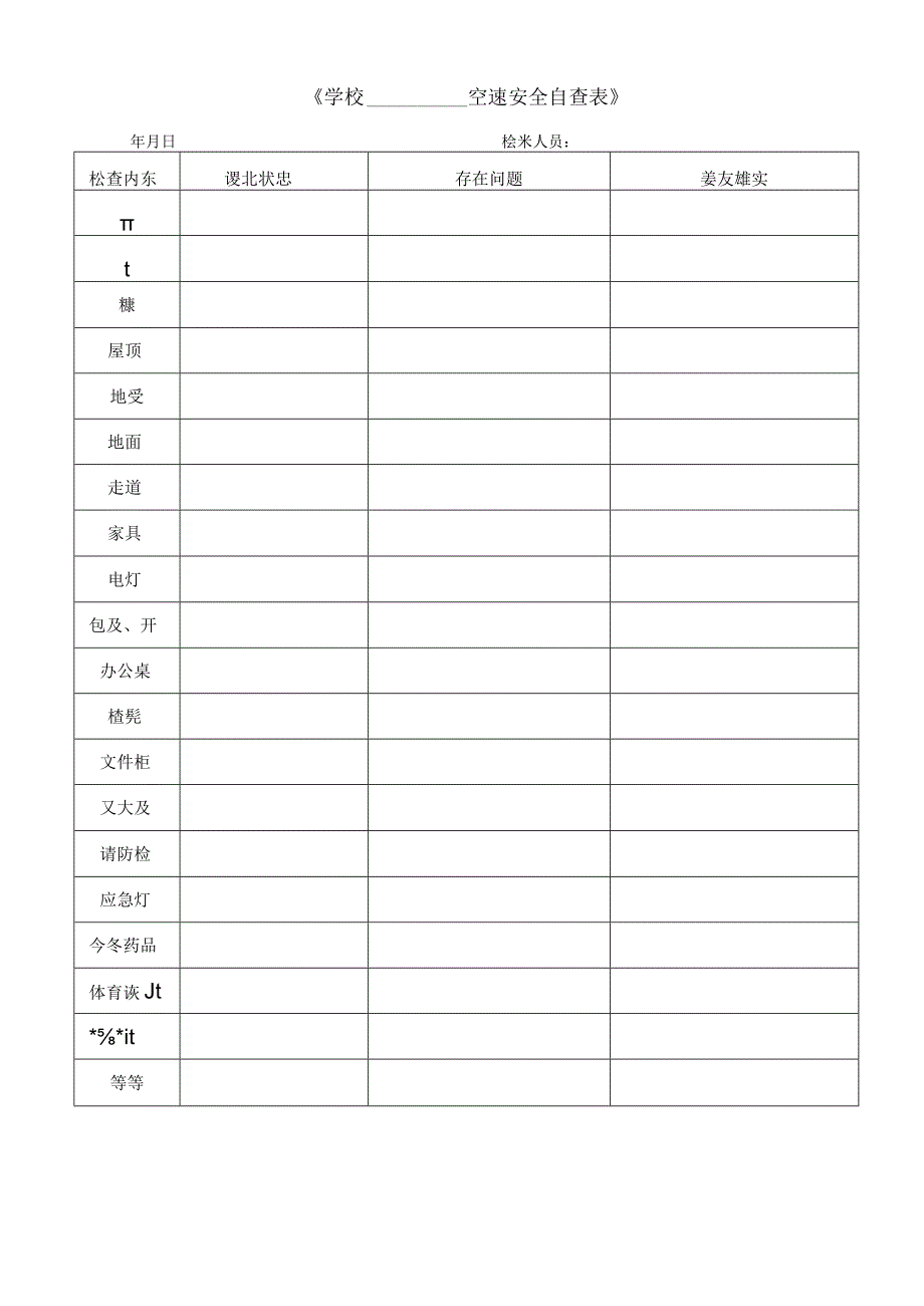 学校教研组安全自查表.docx_第1页