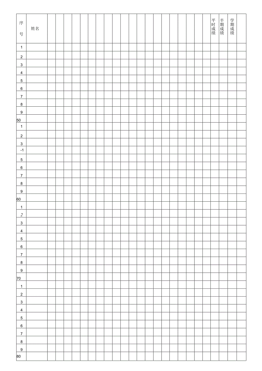 学习委员成绩册A4.docx_第2页