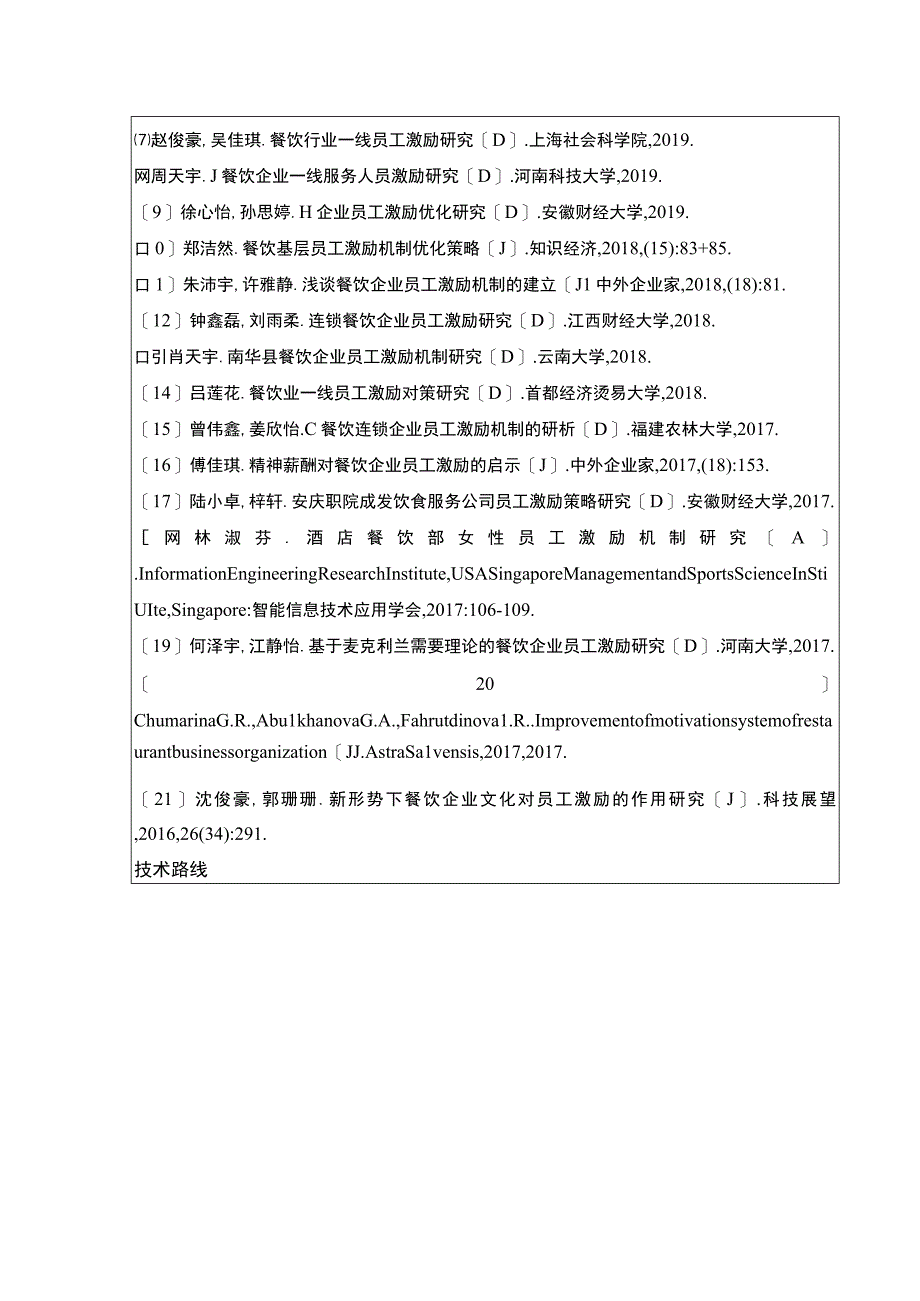 吉林俊豪饭店员工激励问题案例分析开题报告文献综述含提纲.docx_第3页