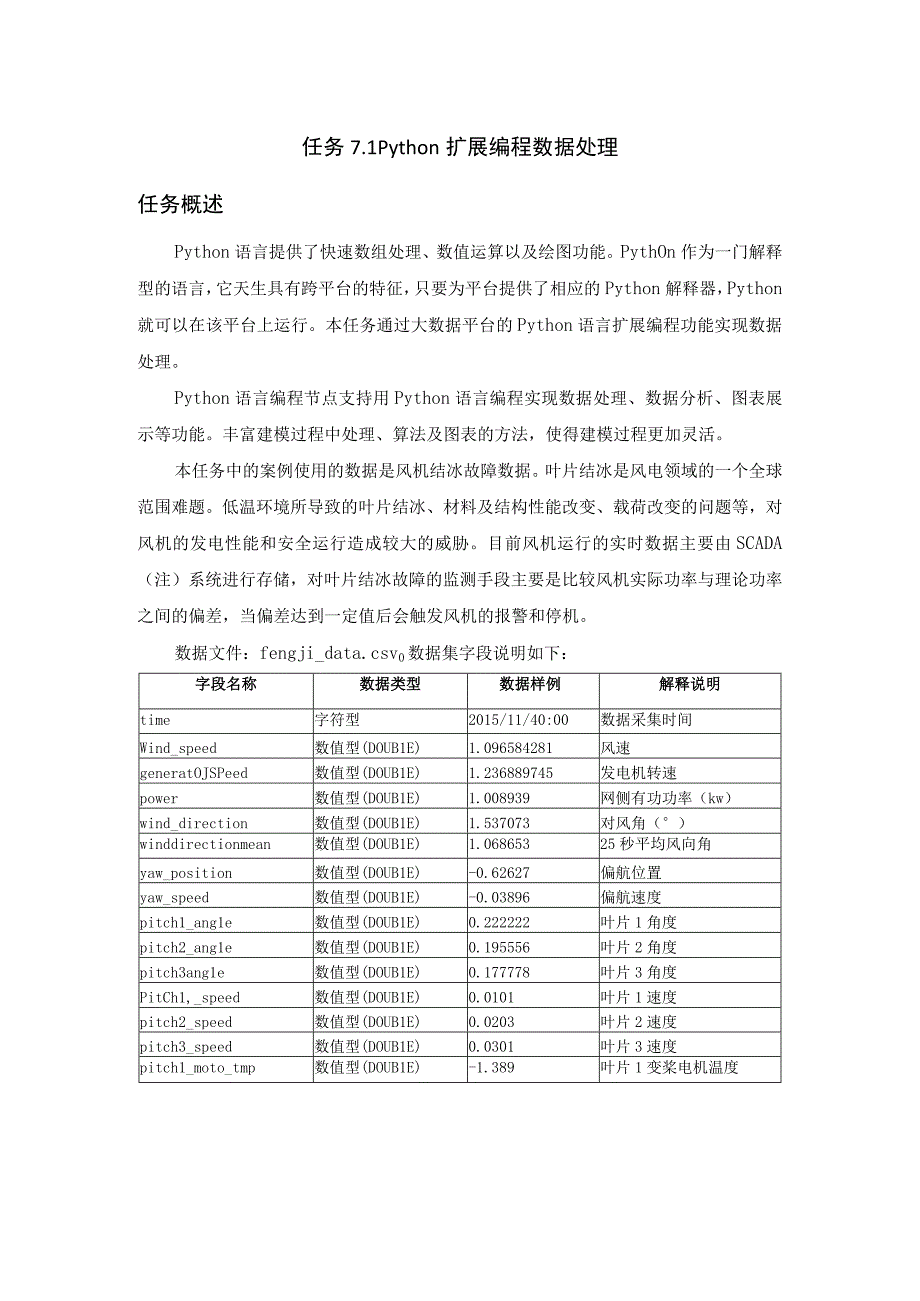 工业大数据分析Python扩展编程数据处理教学讲义.docx_第1页