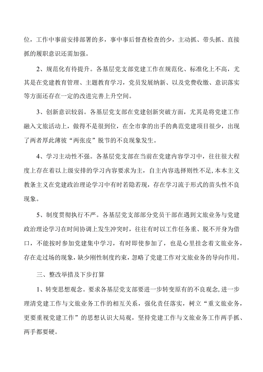 文旅系统基层党组织建设情况排查报告.docx_第3页