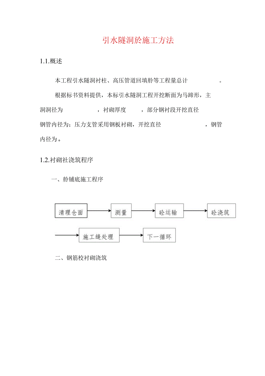 引水隧洞砼施工方法.docx_第1页