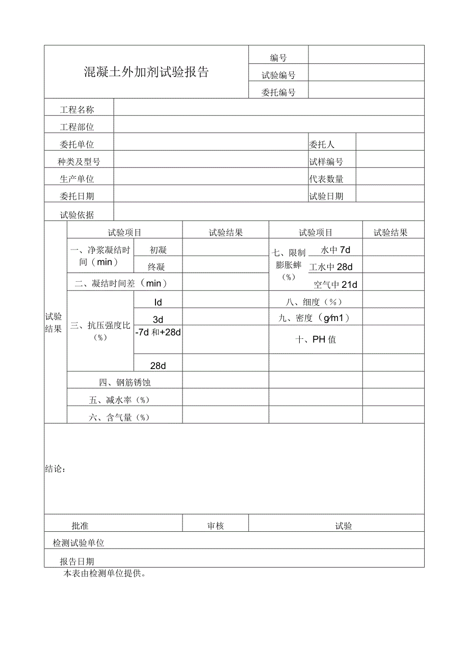 混凝土外加剂试验报告.docx_第1页