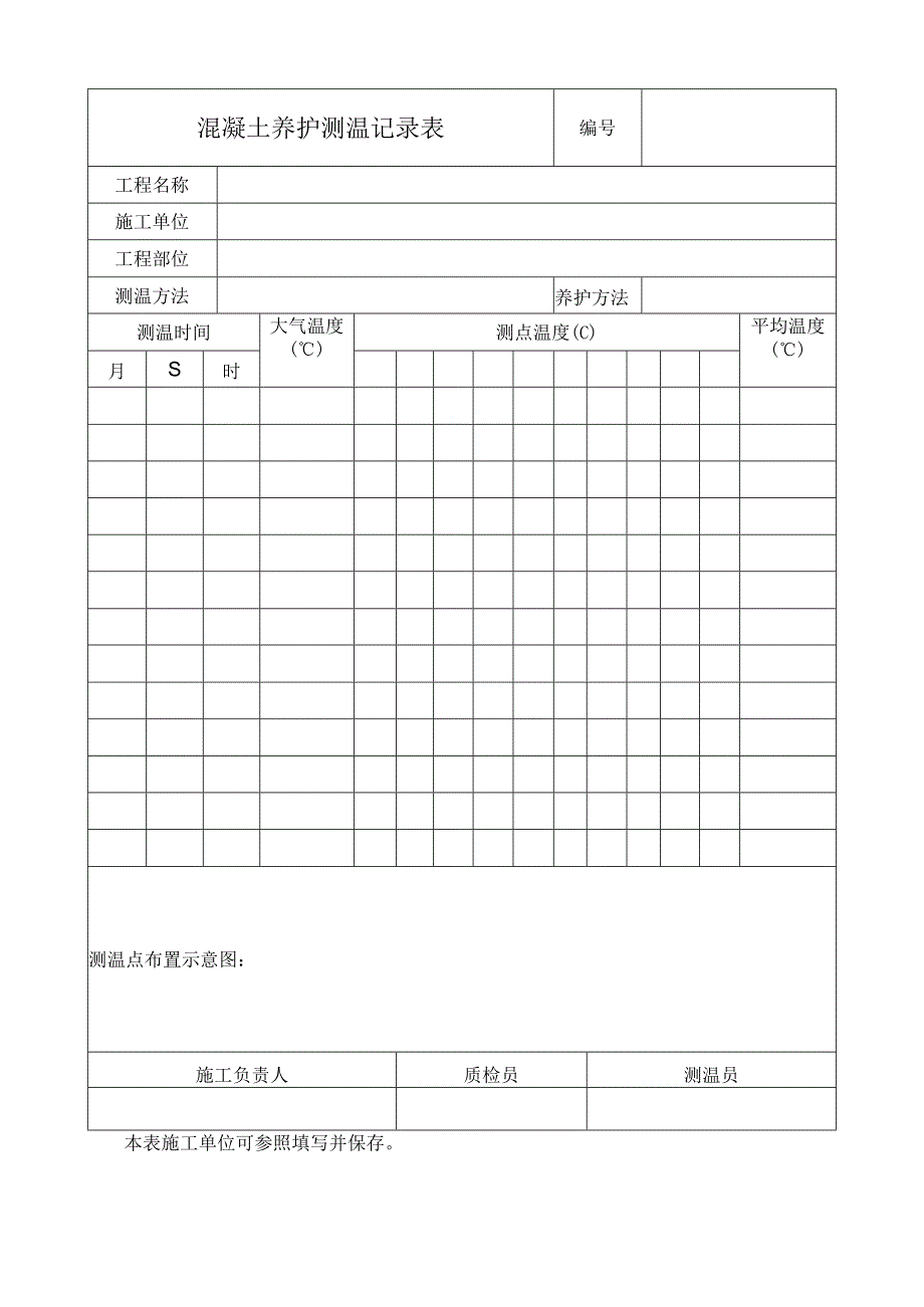 混凝土养护测温记录表.docx_第1页