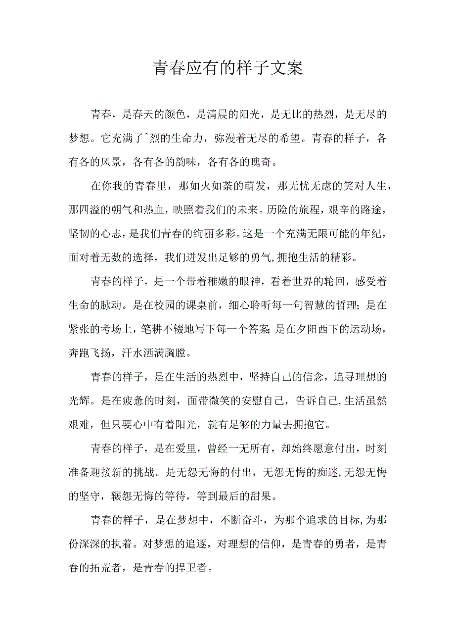 青春应有的样子文案.docx_第1页