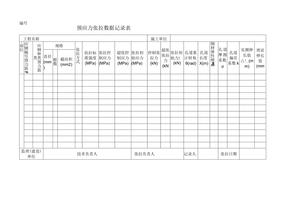 预应力张拉数据记录表.docx_第1页