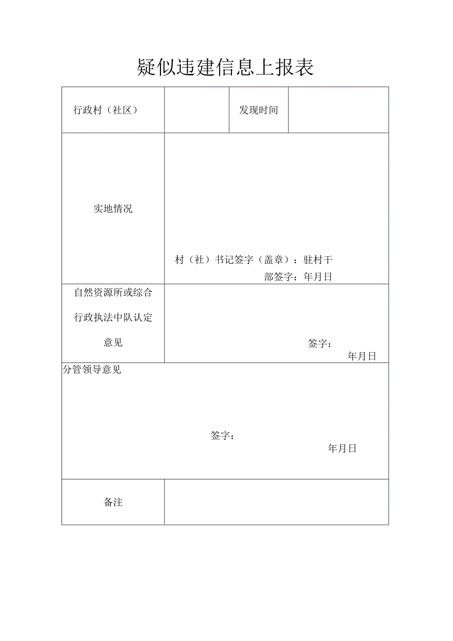 疑似违建信息上报表.docx_第1页