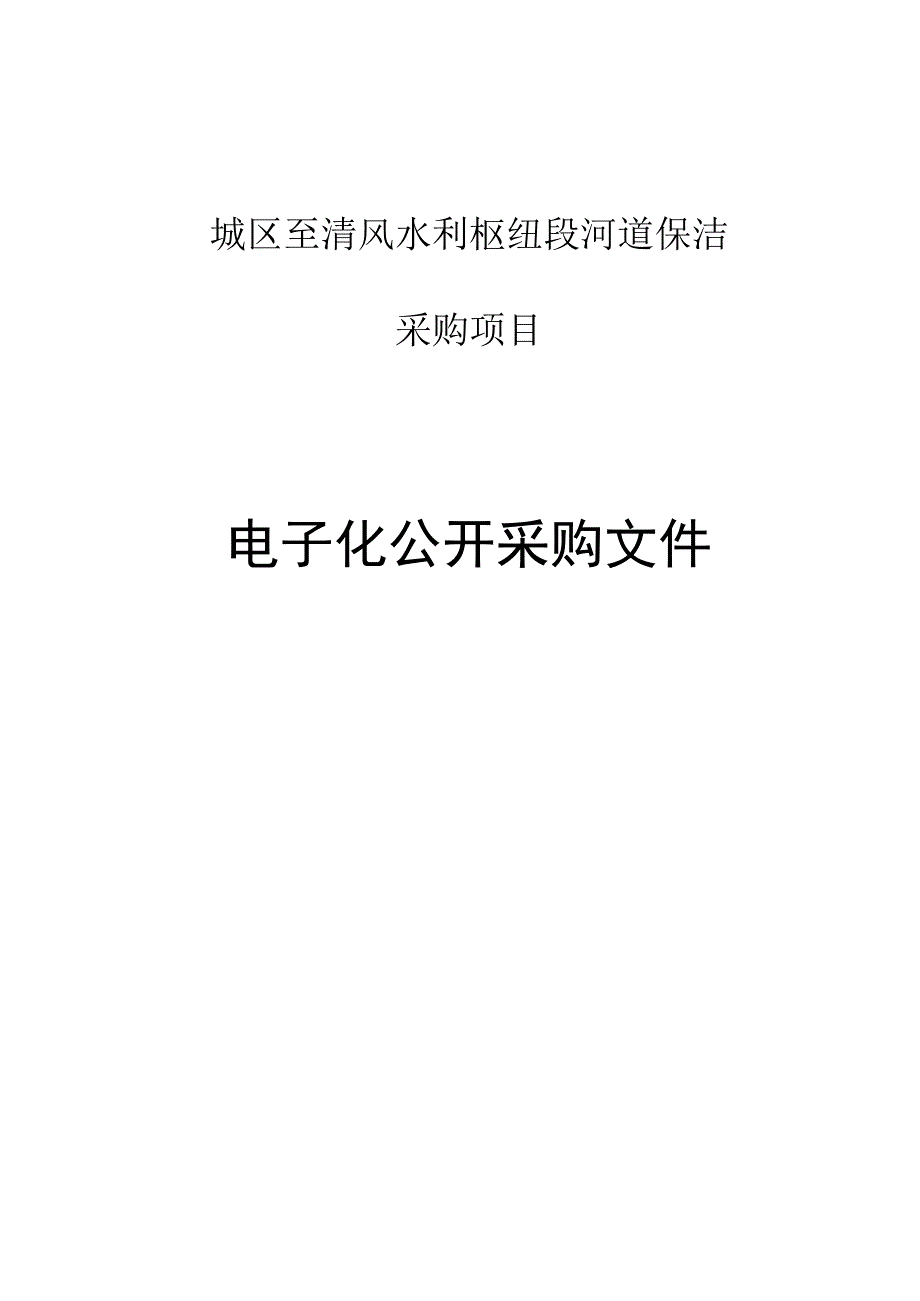 河道保洁项目招标文件.docx_第1页