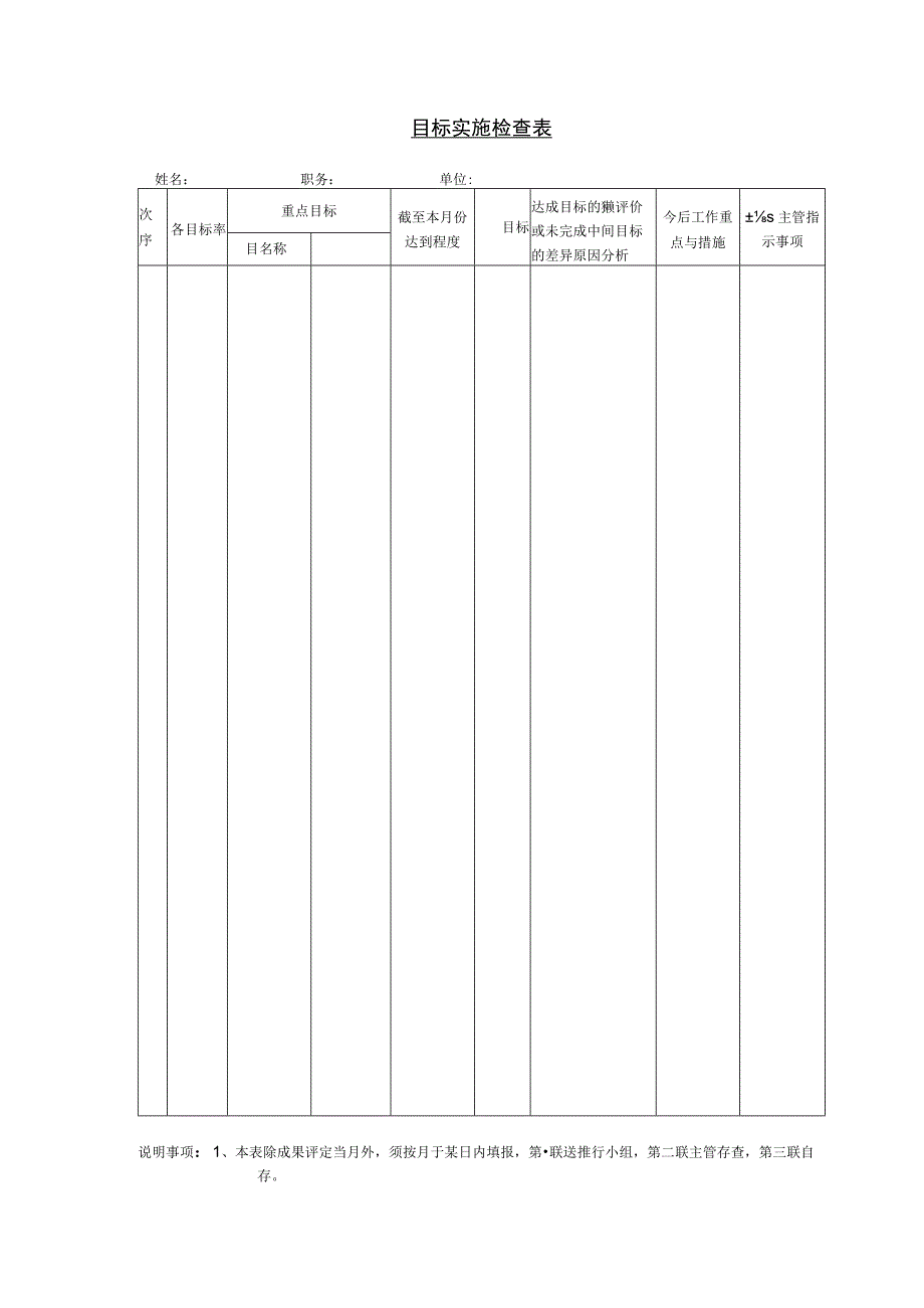 目标实施检查表.docx_第1页