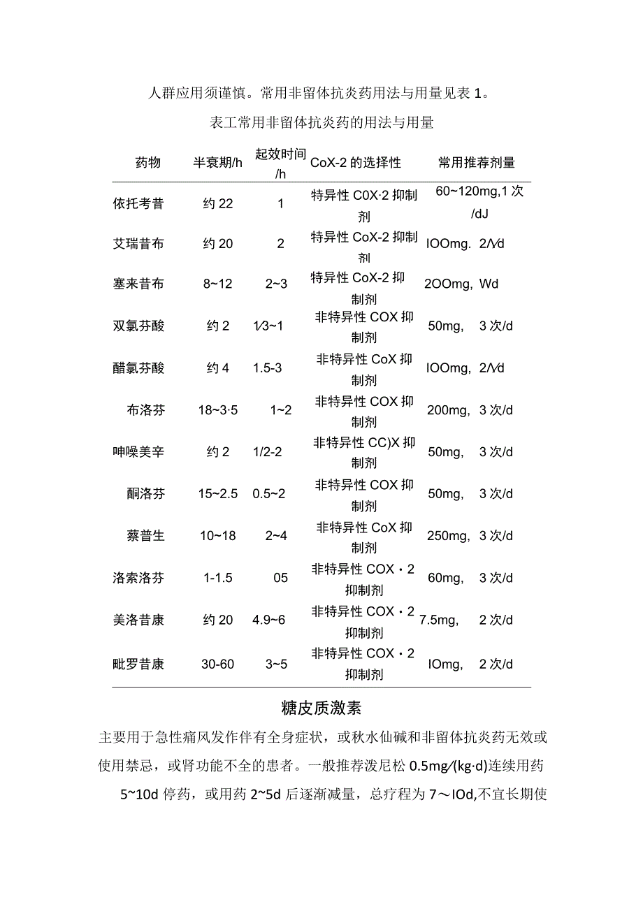 临床痛风临床表现急性发作期治疗目标及秋水仙碱非甾体抗炎药非甾体抗炎药等痛风药物治疗注意事项.docx_第3页