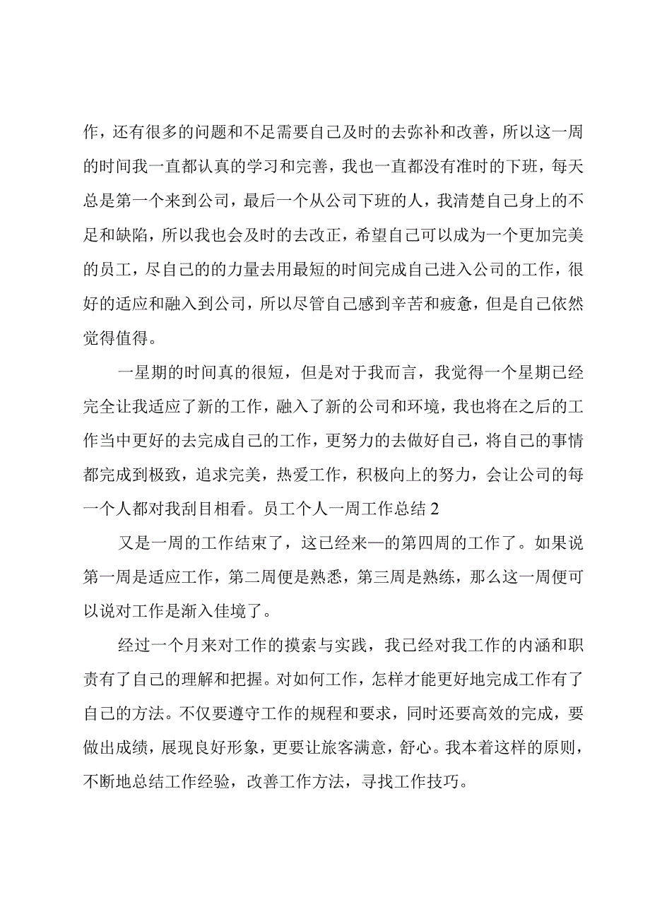 员工个人一周工作总结.docx_第2页