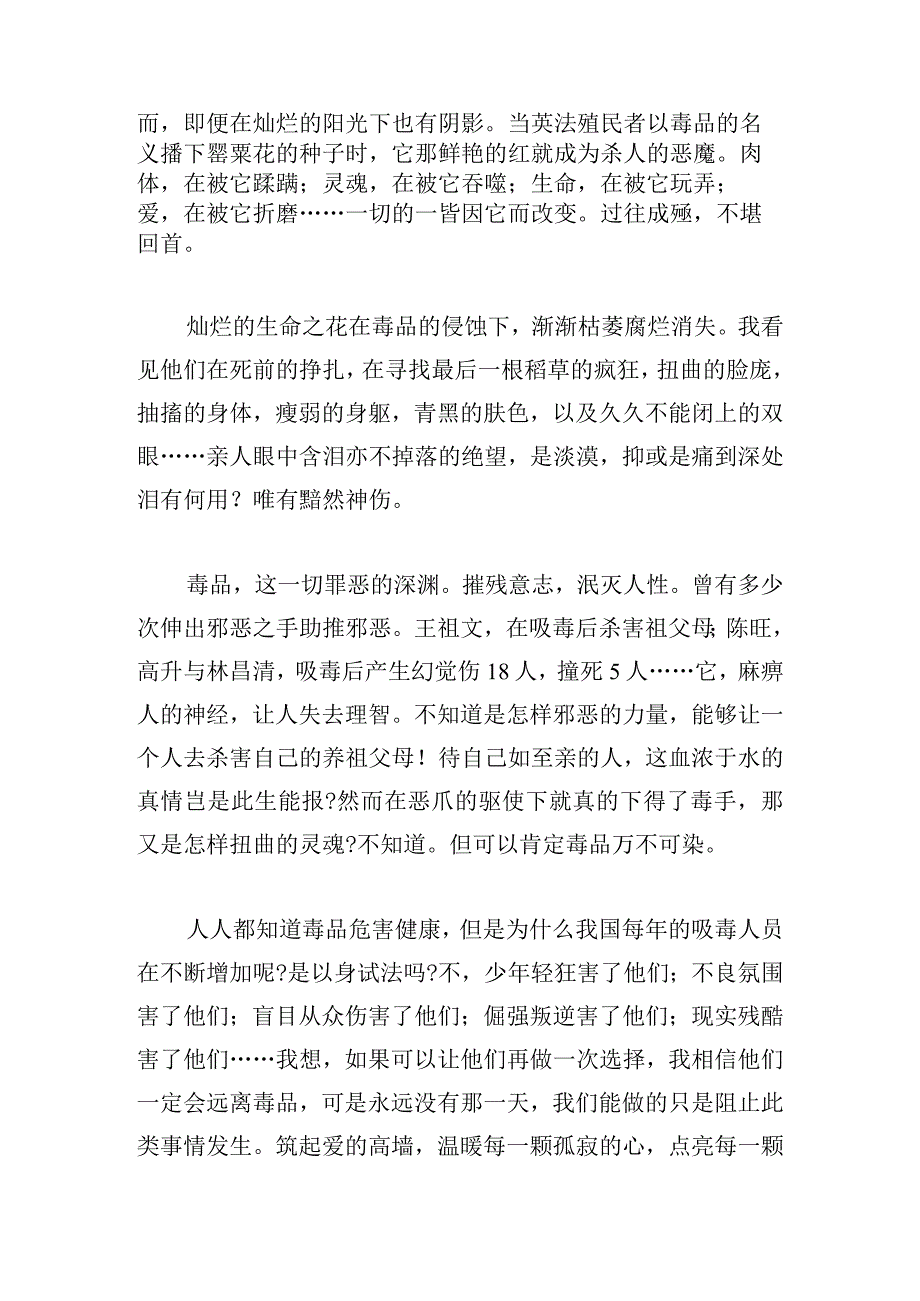 国际禁毒日国旗下演讲稿精彩范文三分钟.docx_第3页