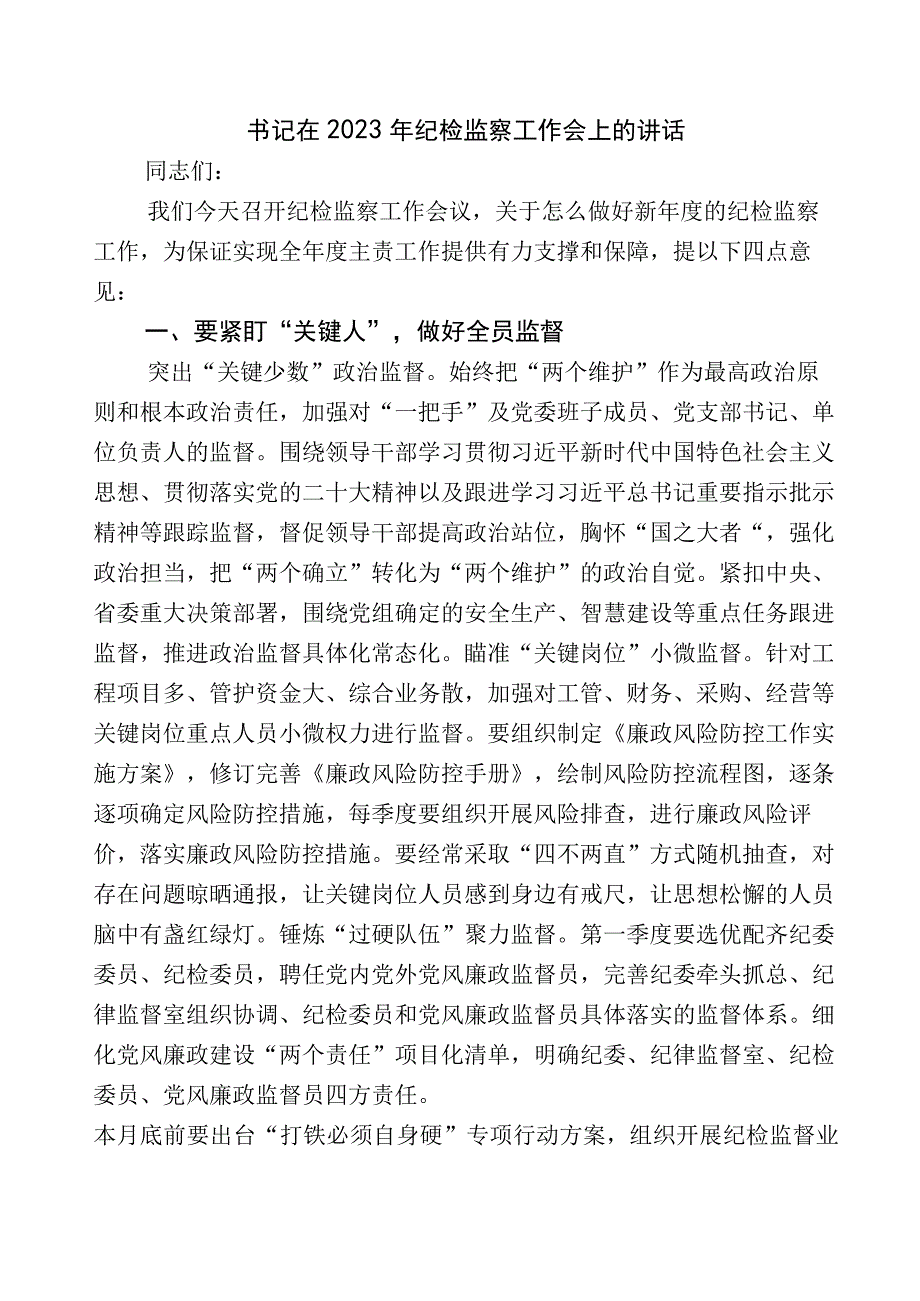 2023年度开展纪检监察干部队伍教育整顿座谈会的发言材料多篇及五篇推进情况汇报+工作方案.docx_第2页