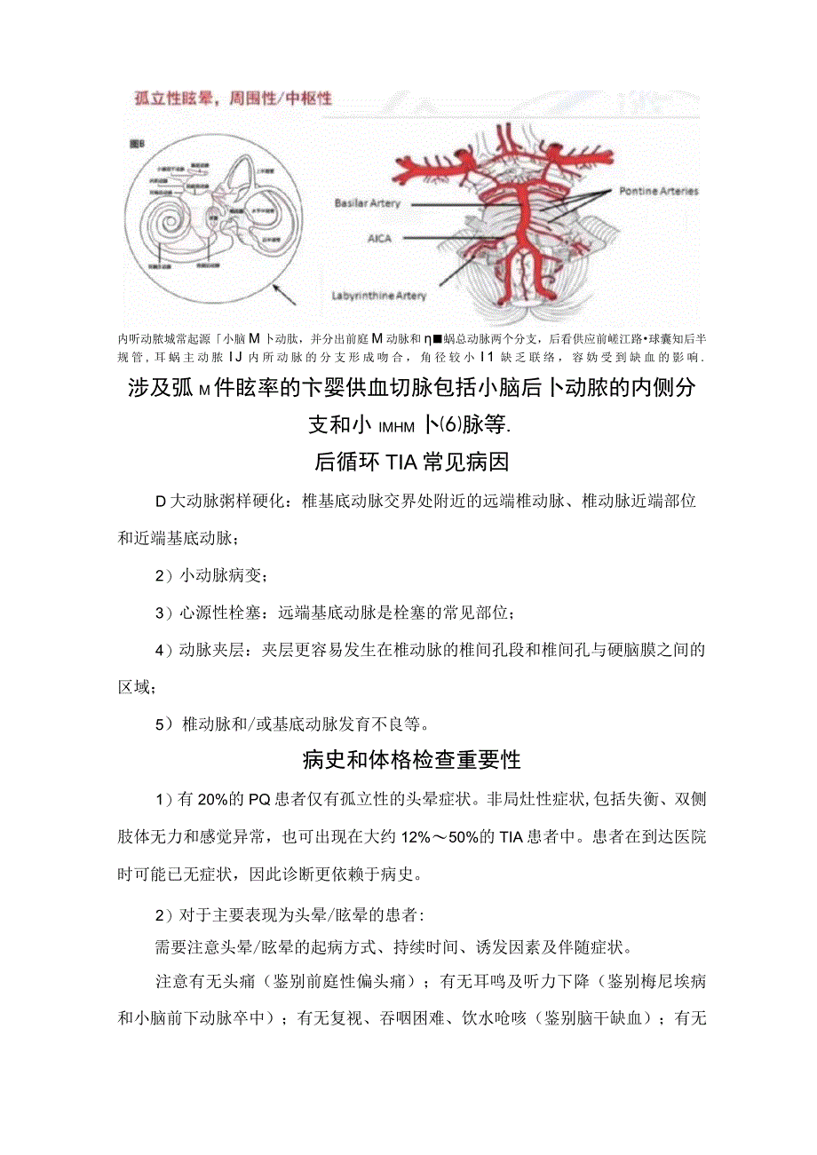 临床头晕表现后循环缺血临床表现眩晕基础常见病因病史和体格检查病例分享及鉴别诊断.docx_第2页