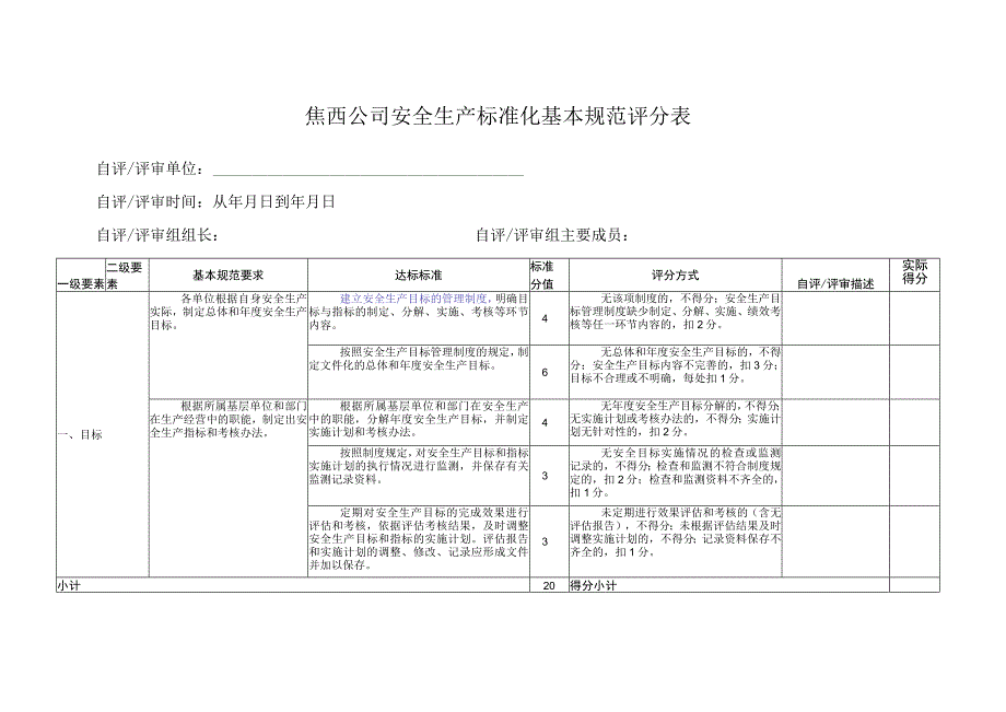 2023年整理安全生产标准化基本规范评分表.docx_第1页