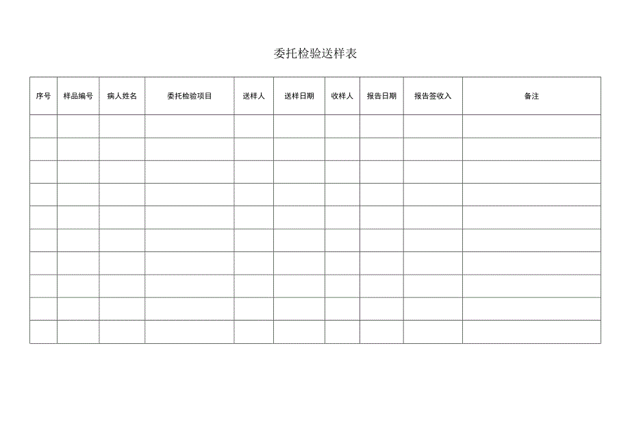 委托检验送样表.docx_第1页