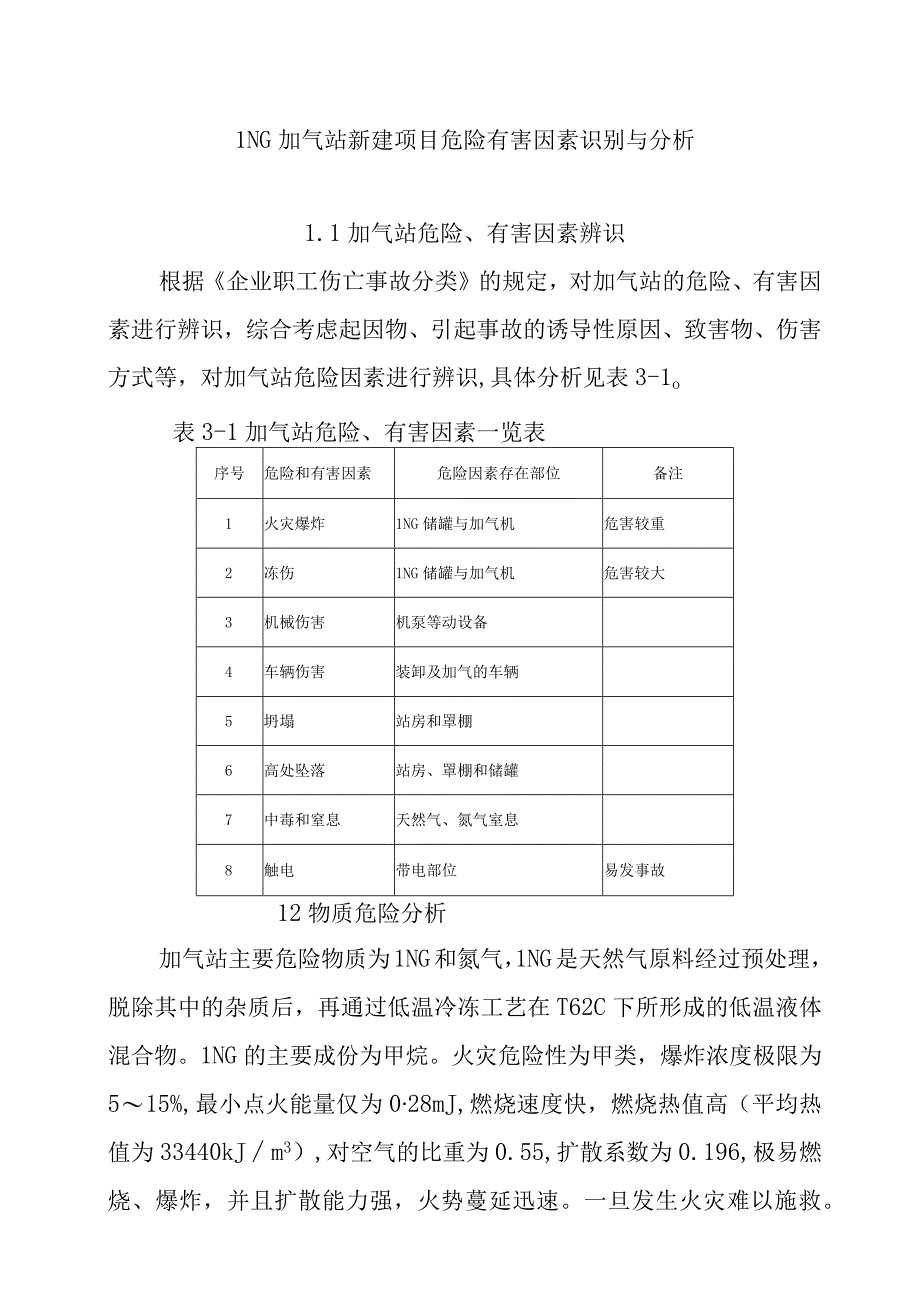 LNG加气站新建项目危险有害因素识别与分析.docx_第1页