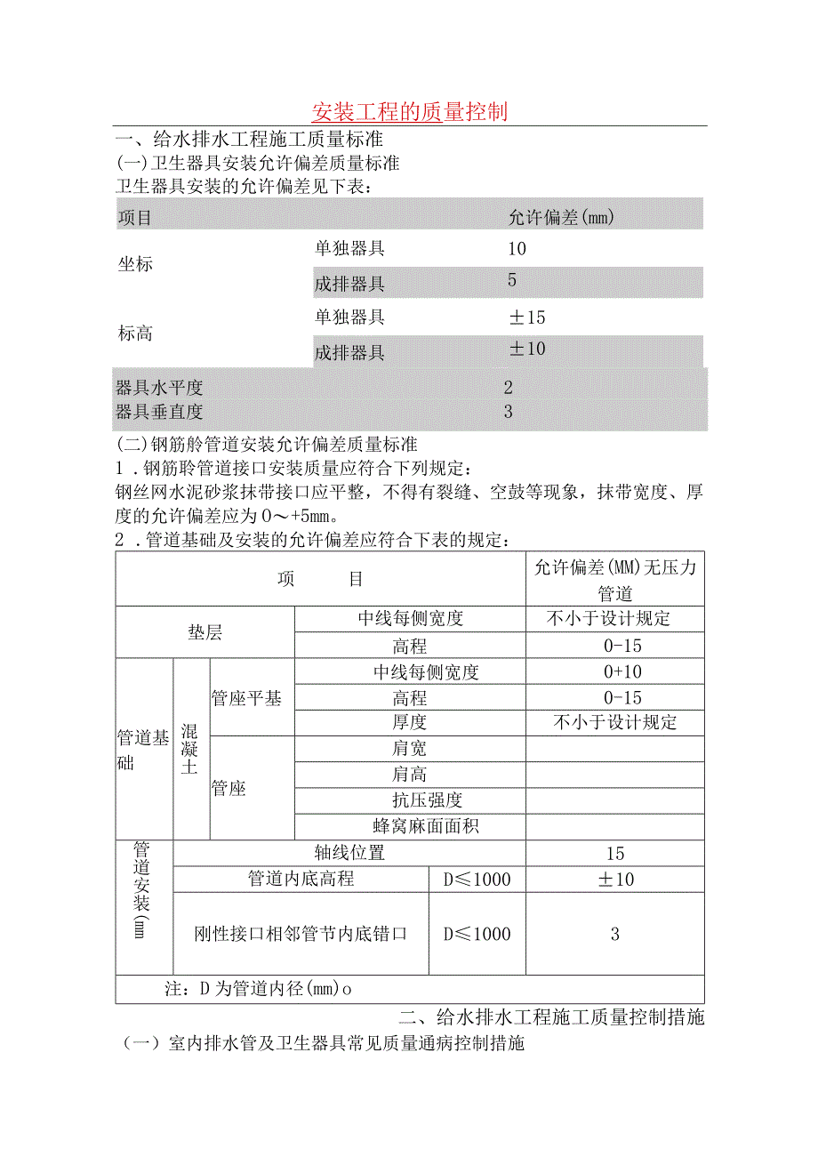 安装工程的质量控制.docx_第1页