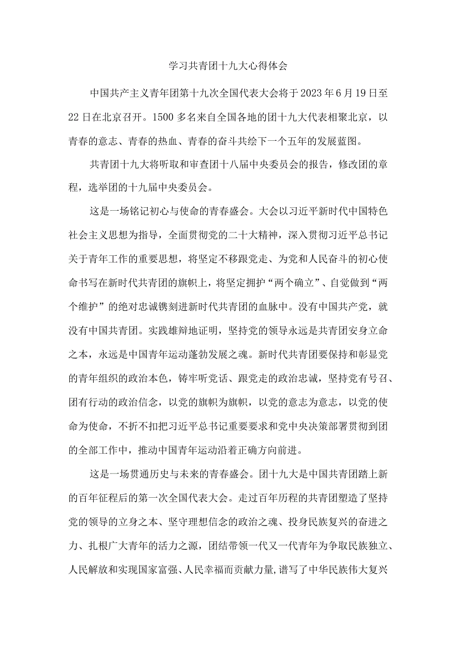 学习共青团十九大心得体二.docx_第1页