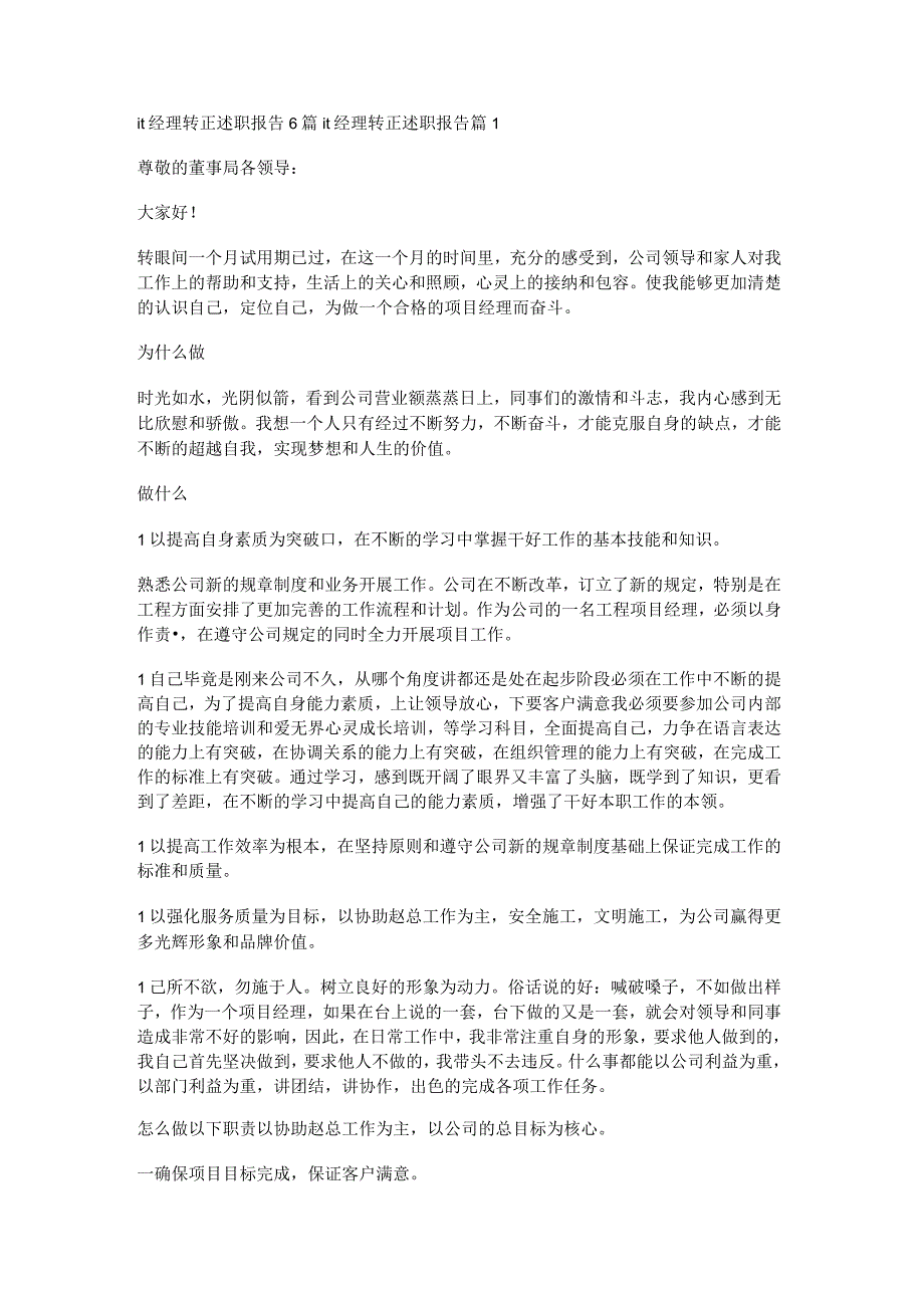 it经理转正述职报告6篇.docx_第1页