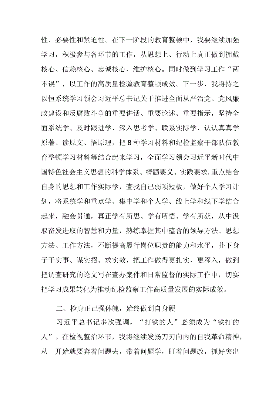 纪检监察干部在打铁必须自身硬专题研讨会上的发言材料.docx_第2页