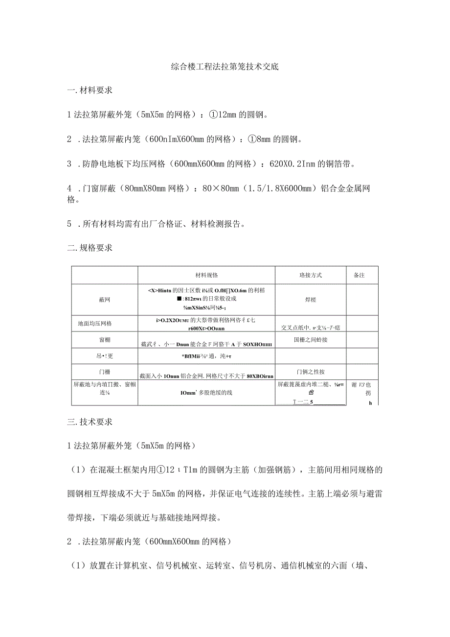 综合楼工程法拉第笼技术交底.docx_第1页