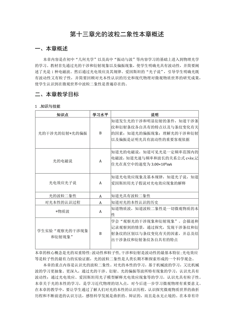 第十三章光的波粒二象性本章概述.docx_第1页