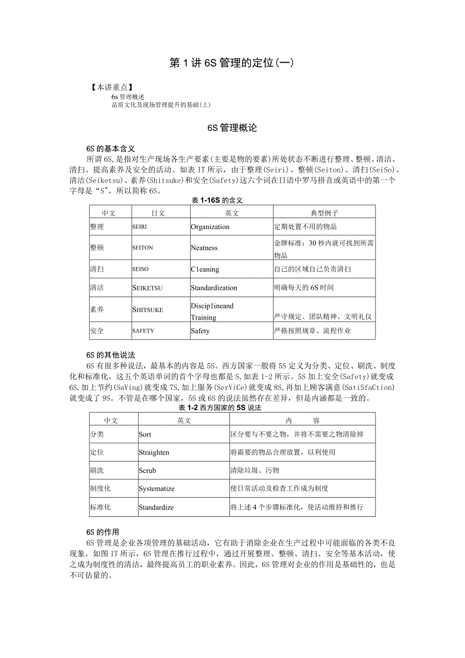 第1讲 6S管理的定位一.docx_第1页