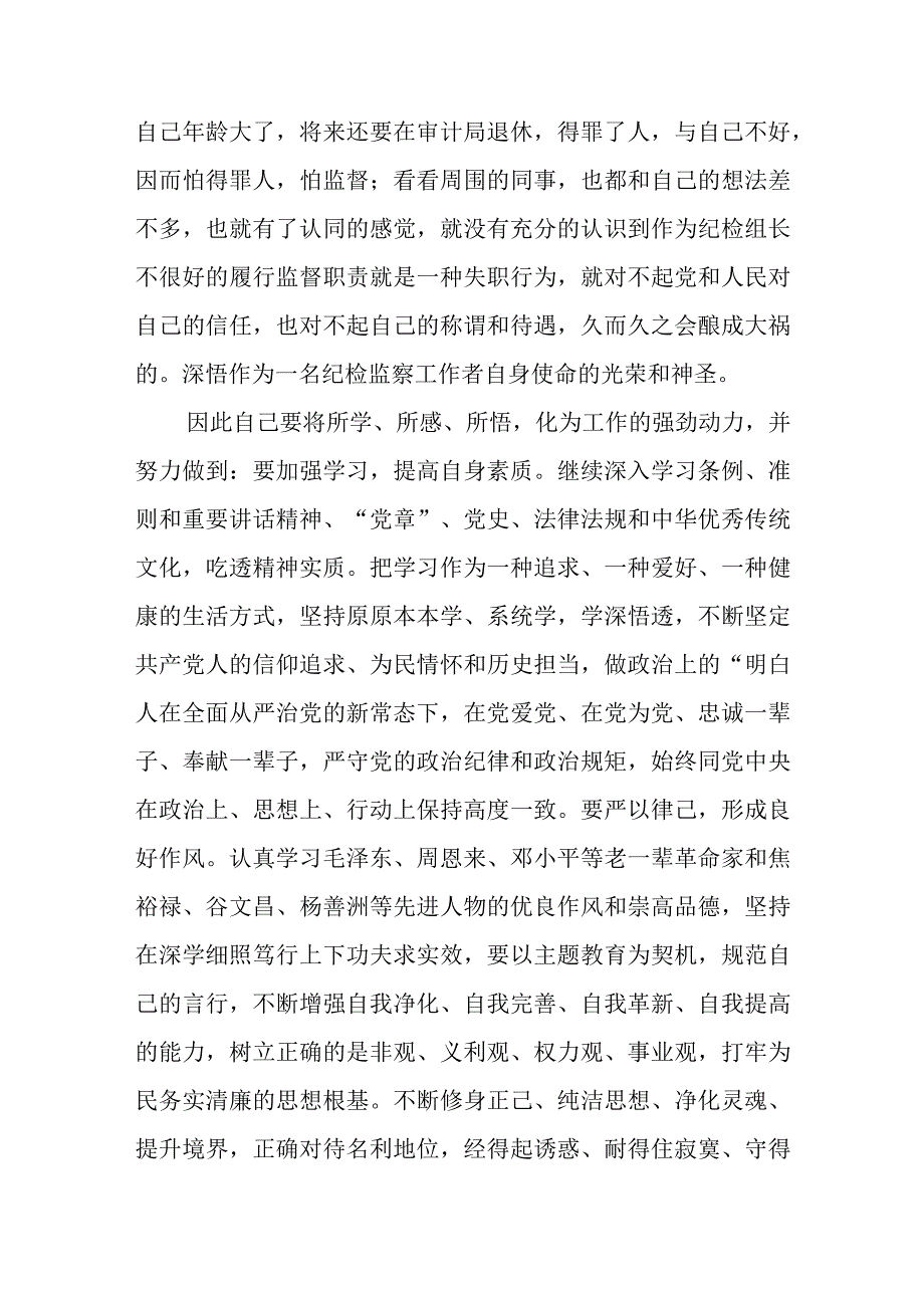 纪检干部关于教育整顿个人剖析材料三篇精选范文供参考.docx_第3页