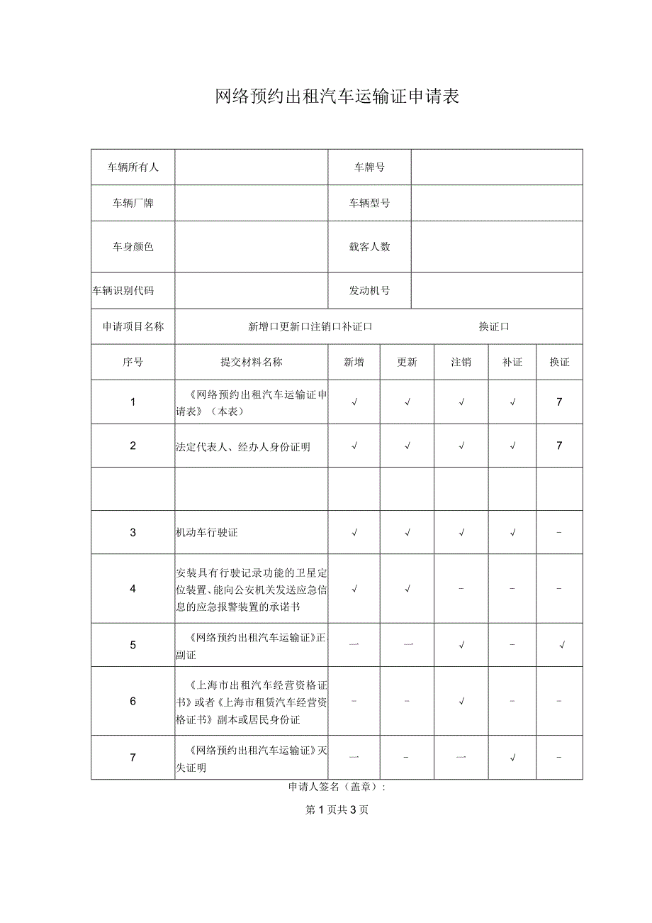 网络预约出租汽车运输证申请表.docx_第1页