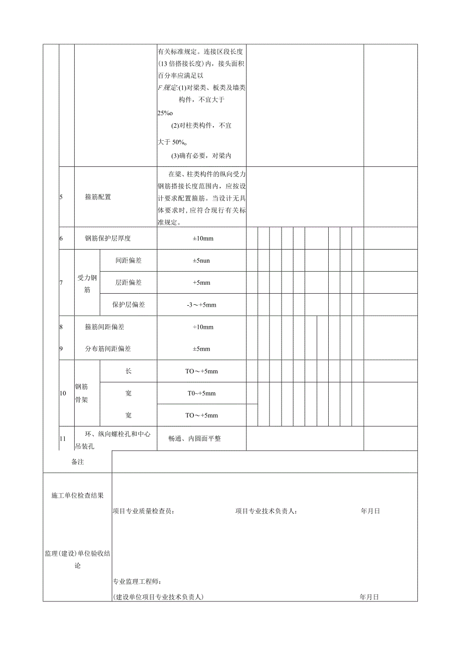 表5344 盾构钢筋安装 检验批质量验收记录.docx_第2页