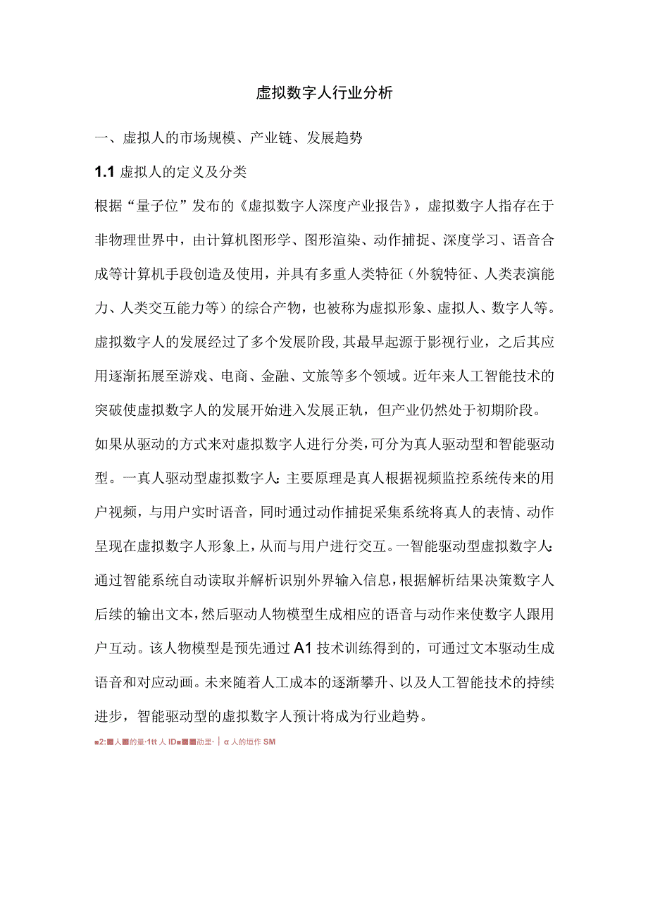 虚拟数字人行业分析.docx_第1页