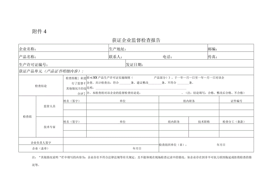 获证企业监督检查报告.docx_第1页