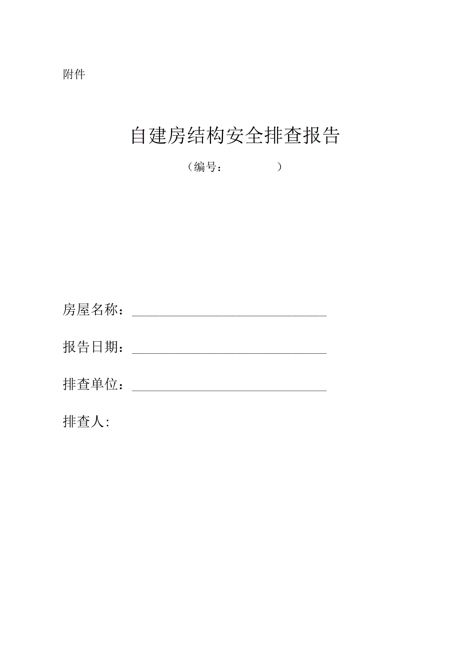 自建房结构安全排查报告.docx_第1页