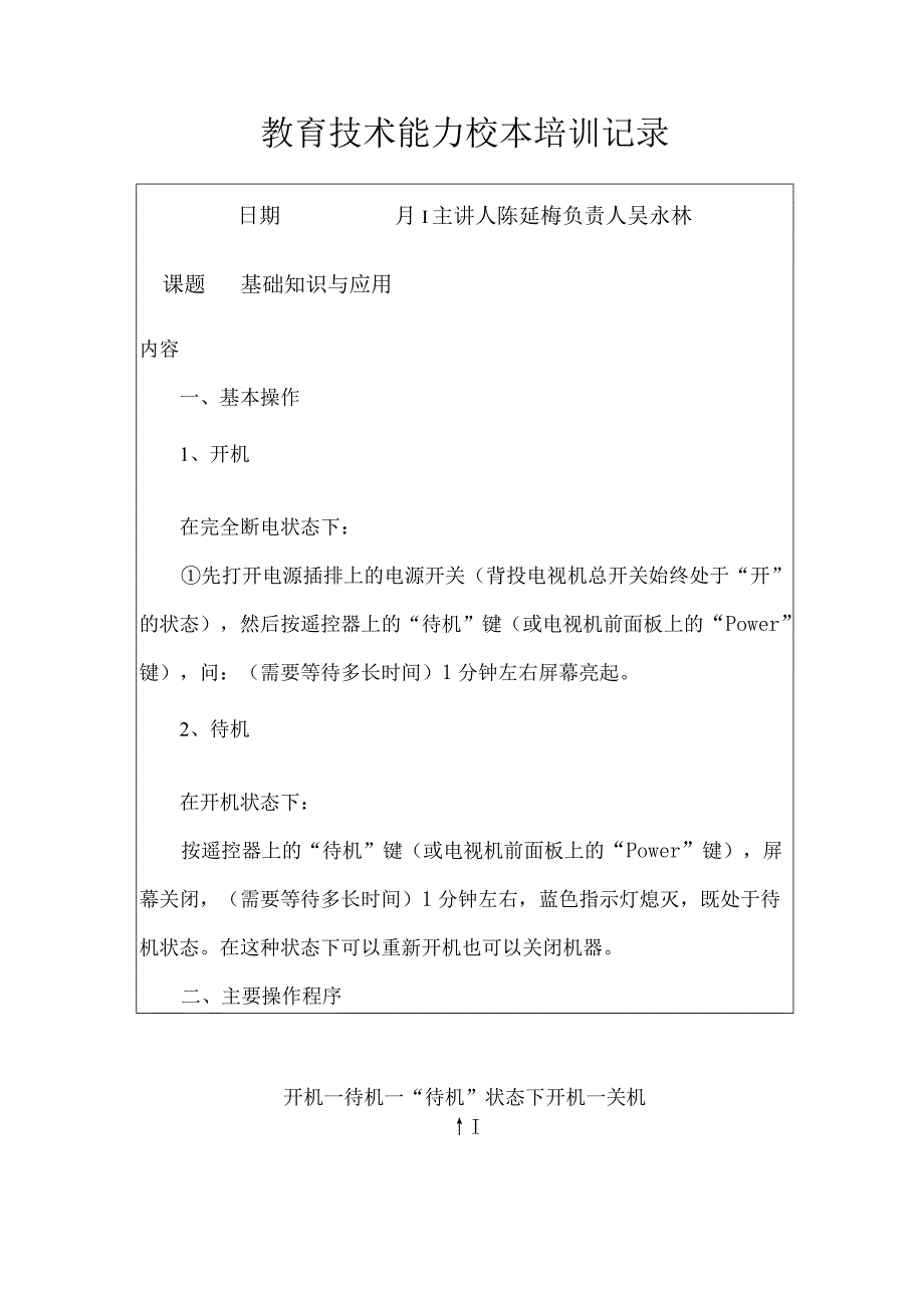 茅草坪2019年教育技术能力校本培训记录.docx_第1页