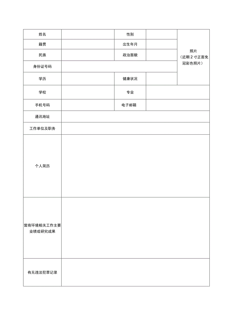 菏泽市定陶区优化营商环境监督员申请表.docx_第3页