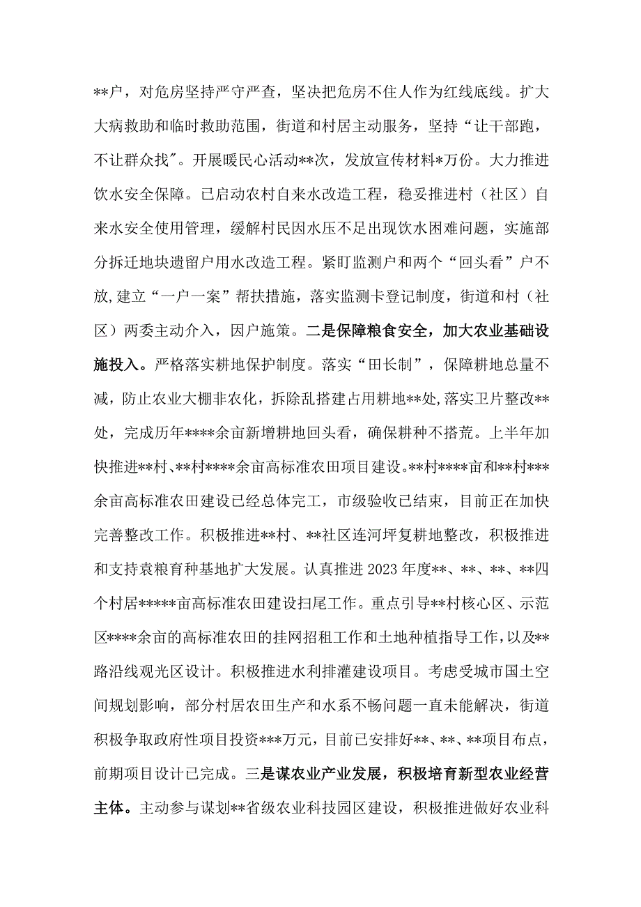 街道乡镇2023年上半年工作总结及2023年下半年工作安排.docx_第3页