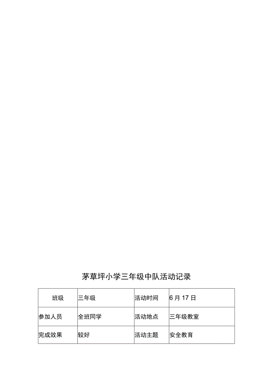 茅草坪小学三年级中队活动记录doc.docx_第2页