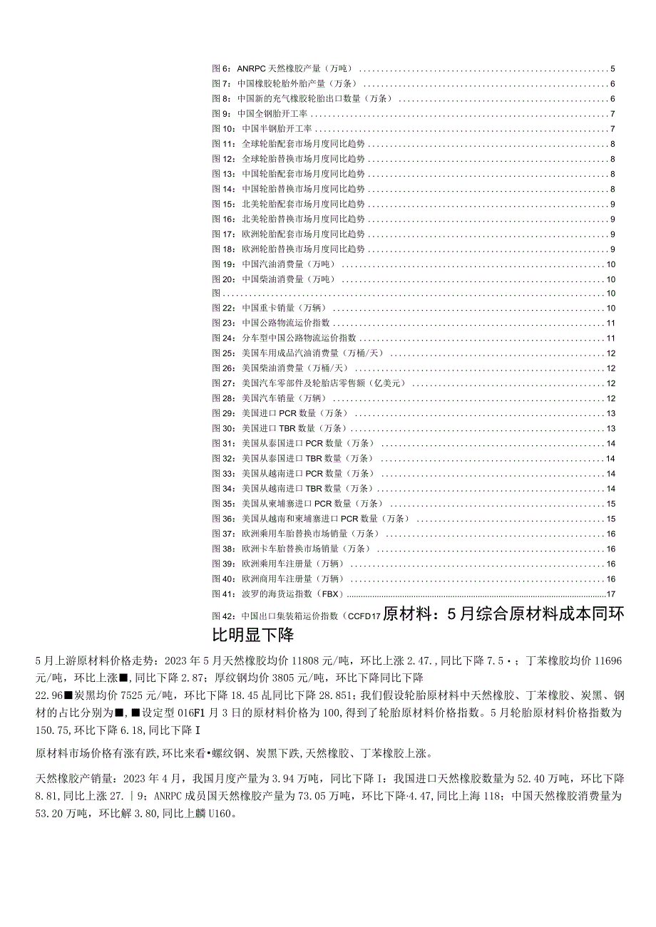 轮胎行业专题报告2023年5月：轮胎原材料价格环比下降6%美从东南亚进口半钢环比显著提升.docx_第2页