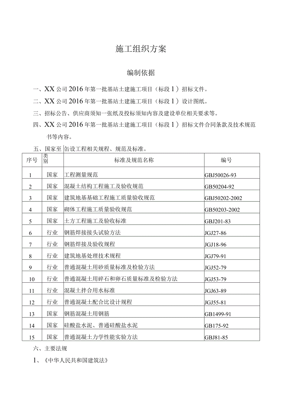 通信基站土建施工组织设计方案纯方案76页.docx_第1页