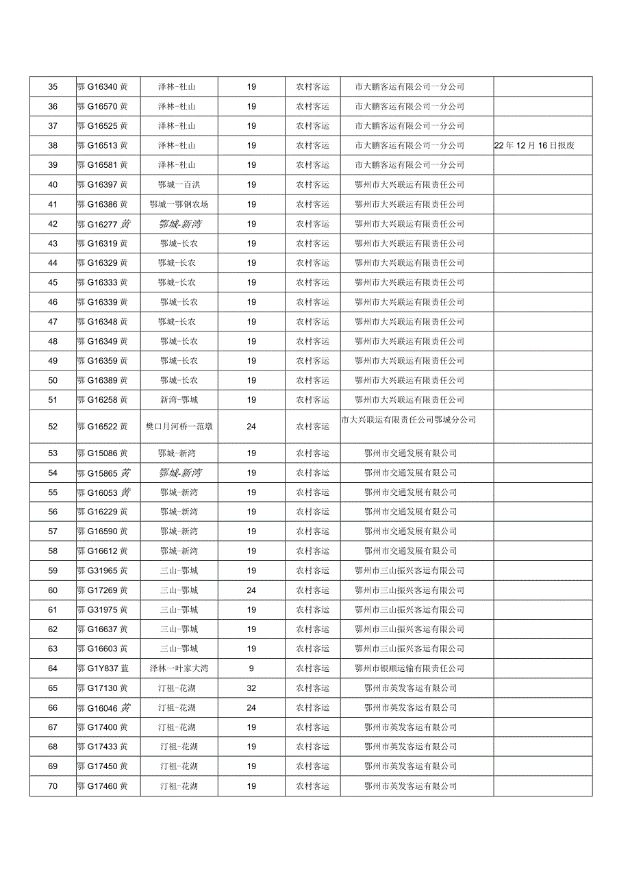 鄂城区农村客运车辆明细表.docx_第2页