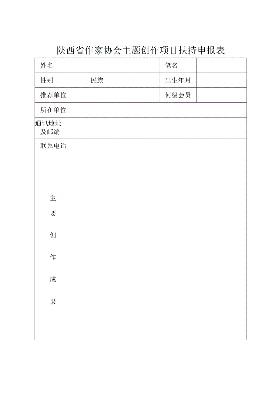 陕西省作家协会主题创作项目扶持申报表.docx_第3页