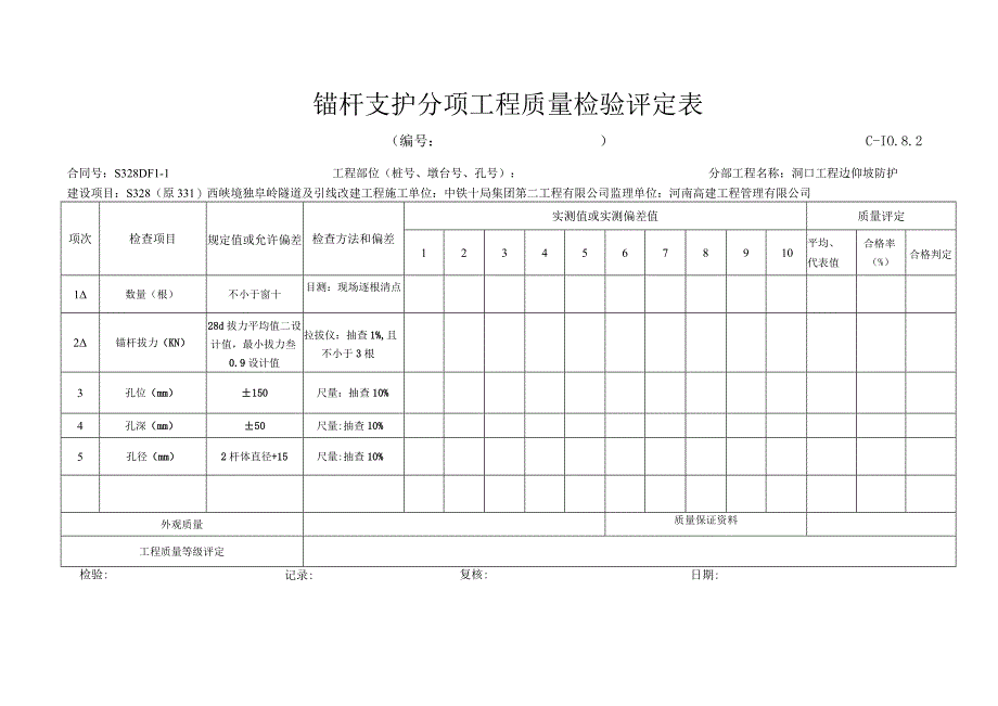 锚杆支护评定表.docx_第1页