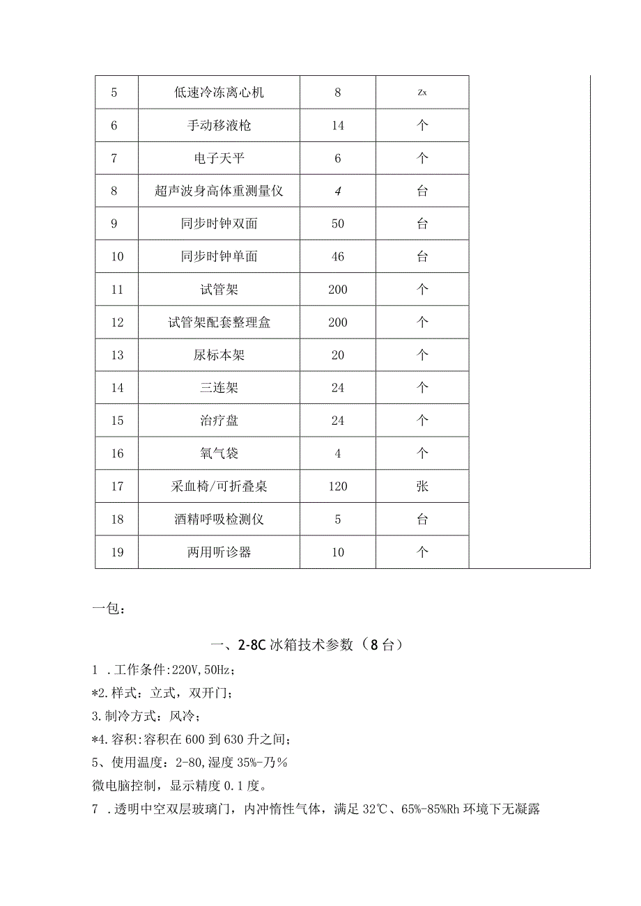 采购货物清单及技术要求一包.docx_第2页