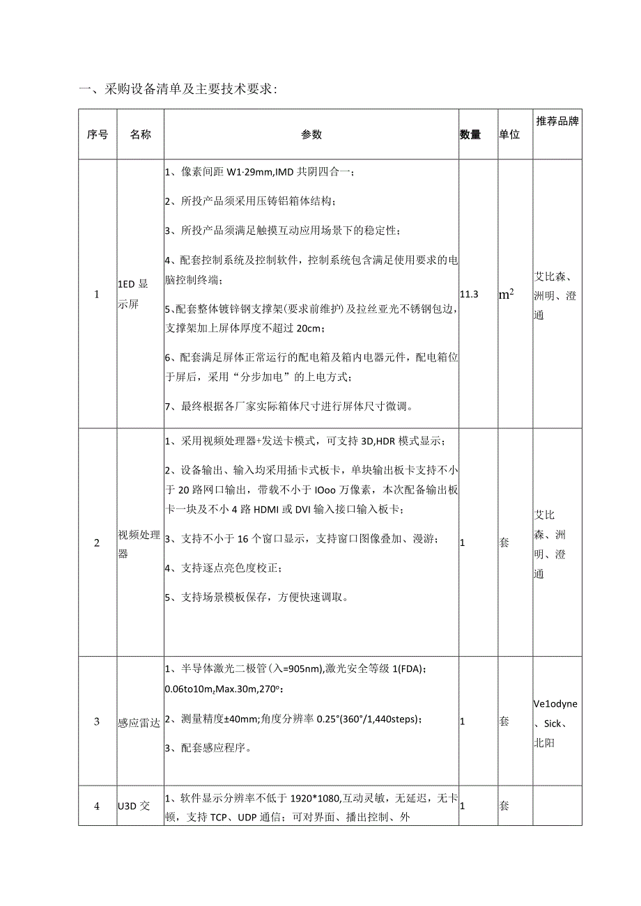 采购设备清单及主要技术要求.docx_第1页